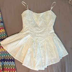 Strangers and lovers ruffle romper.